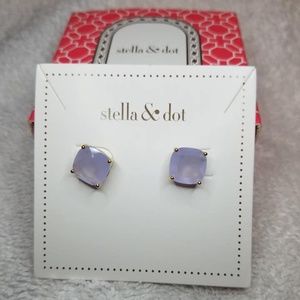 Stella & Dot Blue Luxe Studs